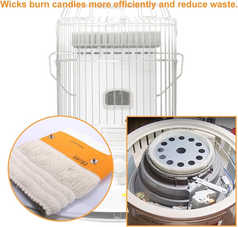 seork 32225 Kerosene Heater Wicks Replacement（2 Pcs）Fits for Dyna-Glo RMC-95C, Kero World KW-24 (A-H), DURAHEAT DH2300 Heater Wicks Replacement - Image 4